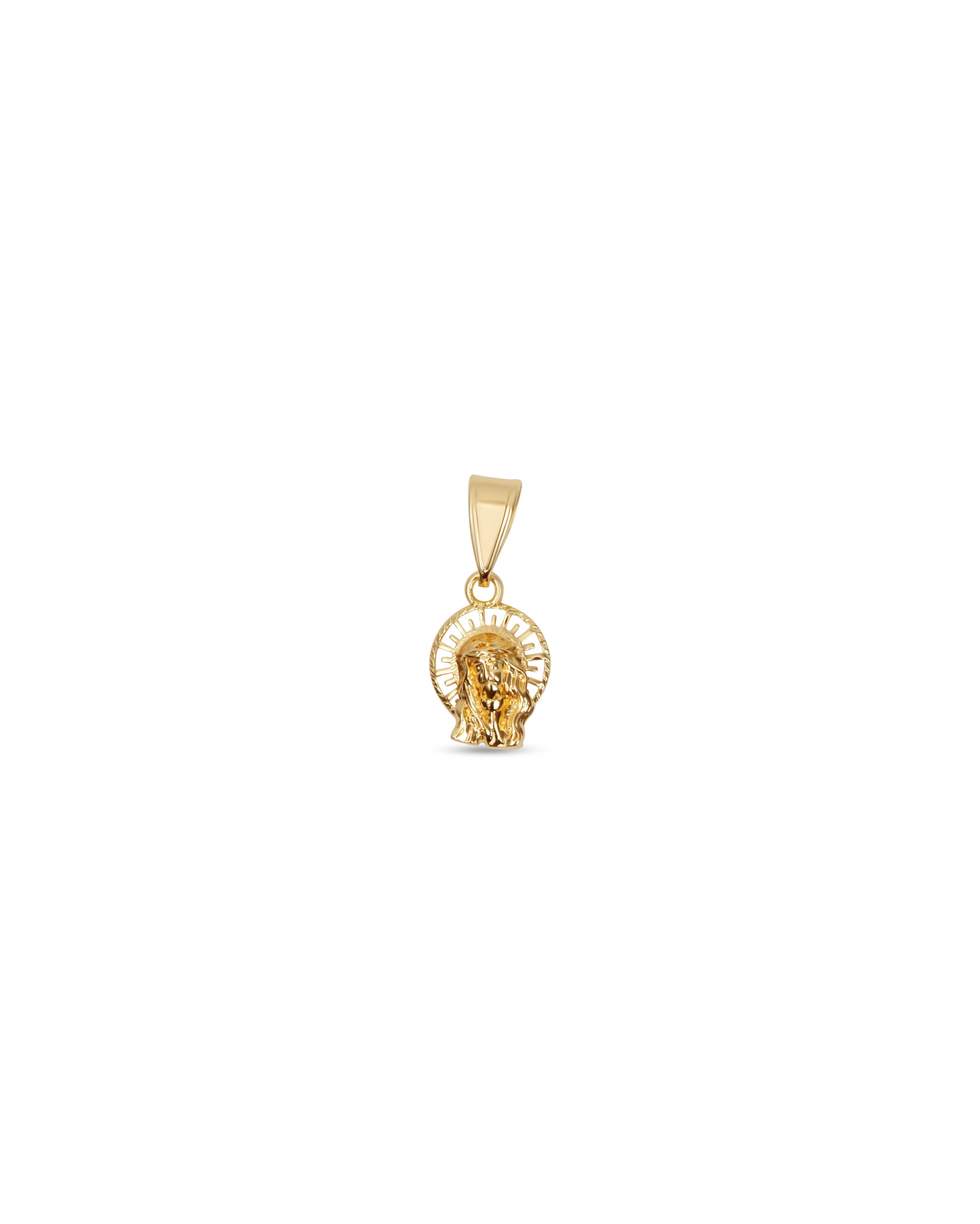 18kt Gold Mini Jesus Pendant