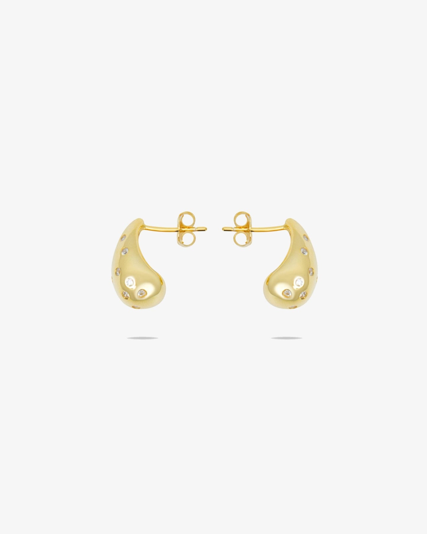 Diamond Gold Teardrop Earrings