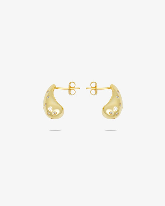 Diamond Gold Teardrop Earrings